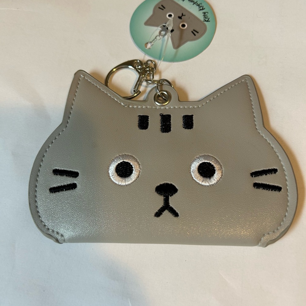 Source Unknown Gray Cat Keychain Pouch - Picture 4 of 8
